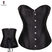 Corsets et Bustiers Gothiques en Dentelle et Satin Grandes Tailles du XS au 6XL, Modèle Ouvert pour Mariage