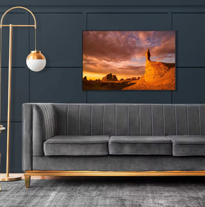 Tùy Chỉnh Hiện Đại Dầu Sa Mạc Cảnh Quan Tường Nghệ Thuật Màu Đỏ Hoàng Hôn Phong Cảnh Vải In Cho Phòng Khách Trang Trí Nội Thất - Product Image 2