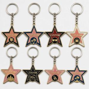 Llaveros Personalizados al por Mayor de Alta Calidad con Forma de Estrella de Los Ángeles, Cadenas Colgantes, Recuerdo Turístico - Product Image 1