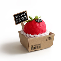 Diffuseur d'arômes 3D en forme de fraise, gel désodorisant moderne longue durée, diffuseur de voiture en plastique en forme de fruit pour tableau de bord automobile et maison