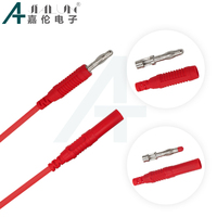 JIALUN Double Ended 4mm Banana Plug Male to Male Safety Test Jumper Cable for Electrical Testing