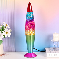 Lampe de nuit LED créative verre doux romantique balle ombre 3d rvb couleur atmosphère fête décor veilleuses arc-en-ciel lave lampe