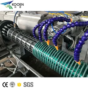 plastic hot sale pvc helix spiral reinforcing hose production line / PVC suction soft reinforced pipe making machine