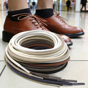 WEGOODZF Lacci per Scarpe in Cotone Cerato Rotondi Personalizzati, Spessore 4mm, Alta Qualità per Scarpe Eleganti e Stivali da Trekking - Product Image 1