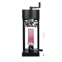 Machine de sertissage de couvercles de canettes semi-automatique manuelle avec scellage thermique pour l'emballage de boissons, facile à utiliser