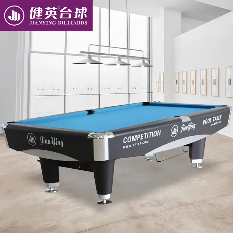 Benutzer definierte profession elle Gummi und importierte Holz kissen Jianying Modern Pool Billardtisch 9ft Luxus