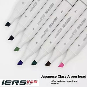 <span class=keywords><strong>Marcadores</strong></span> de Punta Doble Profesionales IERS 106BR, Punta Suave/Biselada, Secado Rápido y a Base de Alcohol para Dibujo y Arquitectura, Embalaje Suelto - Product Image 3