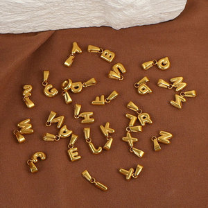 Dijes de Letras de Lujo en Acero Inoxidable 316L con Baño de Oro PVD de 14k/18k, Resistentes al Agua, para Fabricación de Joyería, Pulseras y Collares - Product Image 3