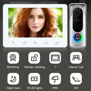 Tuya thông minh 4-wire <span class=keywords><strong>video</strong></span> chuông cửa Night Vision không thấm nước hệ thống <span class=keywords><strong>intercom</strong></span> ngoài trời Mạng màu máy ảnh căn hộ 4-wire Cáp - Product Image 3