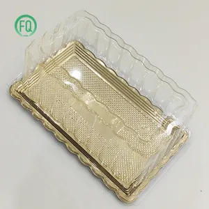 Factory Directly Wholesale Plastic Clear Rectangular Square Flat Cake Box Container