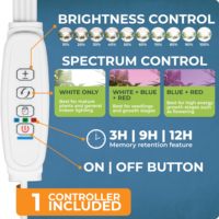 Modernes PVC-Innengewächshaus mit Wachstumsbeleuchtung - 4 Ebenen, 2 Heizmatten, 4 Dimmbare 15W Vollspektrum LED-Lichtstreifen