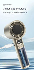 Ventilador Turbo recargable por USB portátil, Mini ventilador de lectura de pantalla de mano <span class=keywords><strong>para</strong></span> uso en exteriores, regalo perfecto <span class=keywords><strong>para</strong></span> niños, coche y <span class=keywords><strong>novia</strong></span> - Product Image 4