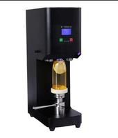 Máquina Selladora de Vasos Inteligente de Alta Eficiencia, Máquina Selladora de Té de Burbujas y Cerveza, Máquina de Envasado Automática Negra para Envasar Botellas