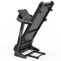 Tapis de course électrique intelligent haut de gamme pliable avec support multimédia intégré, inclinaison automatique motorisée, fonctionnement silencieux, robuste pour la maison