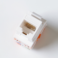 CAT6A CAT6 UTP RJ45 Keystone Jack Tanpa Alat Tipe Putar 8P8C Modul Jaringan RJ45 Keystone Jack 8P8C UTP Modul Jaringan