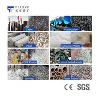 Déchets Plastique Film Tissé Sac Bloc Thermofusible Tiges En Nylon, Recyclage De Polyéthylène Déchiqueteuse À Arbre Unique