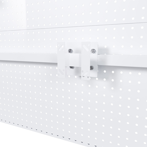 Metal Pegboard <b>Desk</b> Organizer 59x35 Inch Dual Monitor Stand With Privacy Panel Gaming <b>Workstation</b> - Product Image 4