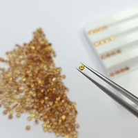 Saphir jaune de Ceylan, pierre ronde taillée # Pierres précieuses de 0,8 à 4,0 mm pour bagues Pukhraj, provenance éthique, facettées rondes, qualité A+, jaune vif