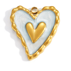 Dijes de Acero Inoxidable con Forma de Corazón, Flor y Sirena, Colgantes de Resina para Joyería DIY, Regalo de San Valentín Unisex, Origen Yiwu - Product Image 4