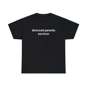 Maglietta per sopravvissuti dei genitori divorziati, unisex, per adulti, a maniche corte, girocollo, stampa digitale - Product Image 3