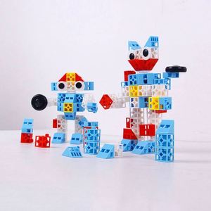 Juguetes Educativos al por Mayor OEM 2020, Bloques de Construcción de Robots de Plástico ABS, Bloques de Juguetes 3D DIY para Niños - Product Image 1