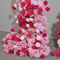 Arrangement floral rose de mariage fournitures artificielle rose hortensia fleur lune porte arc cadre noël fête des mères