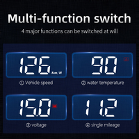 Display Head-Up Speedometer OBD2 M3, populer baru untuk mobil kecil dengan fitur suhu air GPS & kecepatan