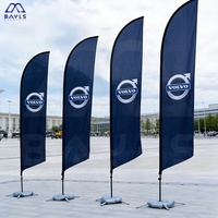 Drapeaux d'affichage en plumes imprimés personnalisés, bannières publicitaires pour la promotion d'événements commerciaux en int