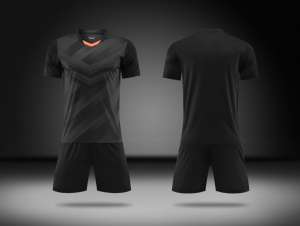 Conjunto de Camiseta de Fútbol Personalizada con Estampado de Rayas Geométricas Diagonales, Uniforme de Fútbol para Equipo, Pantalones Cortos Transpirables de Poliéster de Secado Rápido, Ropa Deportiva - Product Image 3