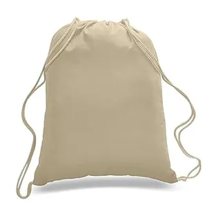 Kişiselleştirilmiş özel baskılı Logo ucuz spor beraberlik dize çevre dostu organik pamuk kanvas ipli çanta sırt çantası