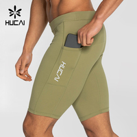 Pantalones Cortos de Compresión de 9 Pulgadas para Hombre, Fabricados a Medida, con Bolsillos para Teléfono, Transpirables, Elásticos, para Entrenamiento