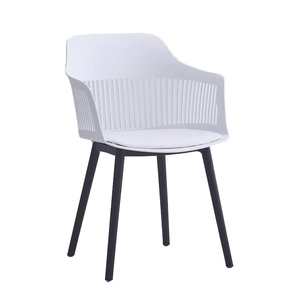 Sedia da Pranzo in Plastica con Cuscino in Cotone Bianco, Nero, Blu o Giallo per Caffetteria, <span class=keywords><strong>Cucina</strong></span>, Ristorante, Hotel - Product Image 2