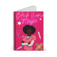 Livres imprimés personnalisés reliure spirale fille noire papier ligné ligné infirmière agenda planificateur cahier