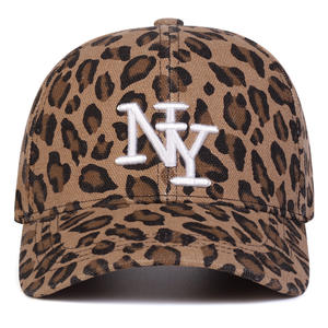 Gorras de Béisbol con Estampado de Leopardo de 6 Paneles, Gorra de Béisbol con Letras Bordadas para Hombre y Mujer - Product Image 3