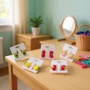 Pinzas para el Cabello de la Serie Angelina Fruit de 5.5cm, de Plástico, con Dibujos Animados, para Niños, Accesorios de Moda Casual - Product Image 2