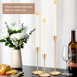 <b>Remote</b> Spiral Ivory Real Wax Taper Electronic <b>Candle</b> Real Wax <b>Led</b> Flickering <b>Candles</b> - Product Image 4