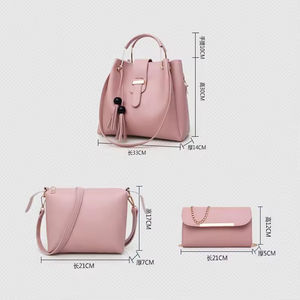 3 1 Fashion <b>Women's</b> <b>Handbags</b> Set Bow Decorated Sling Crossbody Tote Bags Zipper Genuine Snake Skin <b>Small</b> Capacity Elegant - Product Image 6