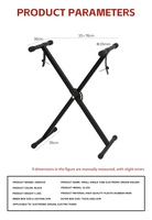 HEBIKUO Factory Direct Q-10X Professional Adjustable X-Type Electronic Keyboard Stand Foldable Piano Stand for 61-keys Keyboard