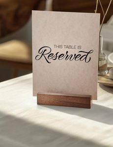 Colore noce legno di quercia acrilico segno titolare con Design moderno tavolo appeso numero espositore per matrimoni e tela - Product Image 6