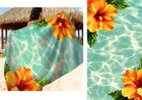Tissu brocart à motif floral ethnique des îles du Pacifique (Samoa, Fidji, Tonga) pour Lavalava, jupe une pièce