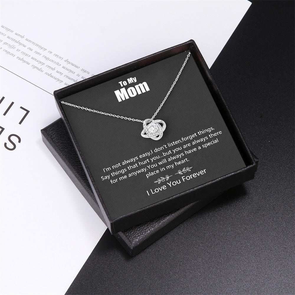 Necklace + Card Gift black Box