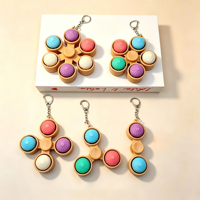 Porte-clés Fidget Spinner en silicone, motif pain vapeur, aux couleurs pastel, jouet anti-stress pour enfants et adultes, cadeau d'anniversaire