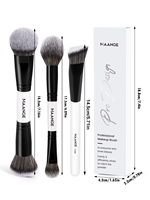 MAANGE Pinceaux de maquillage professionnels 3pcs Pinceau cosmétique de fond de teint Correcteur de marque privée Ensemble de pinceaux de maquillage en gros