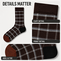 Chaussettes personnalisées OEM pour adultes, collection automne – en polyester/nylon/coton/fibre de bambou/laine, sans coutures, respirantes, résistantes aux déchirures, imprimées