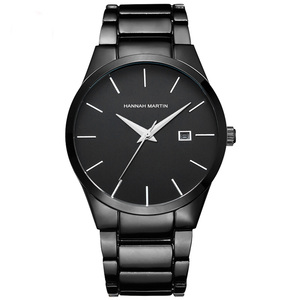Montre à quartz décontractée personnalisée de l'usine Hannah Martin pour hommes marque privée avec mouvement japonais style bande vente en gros - Product Image 3