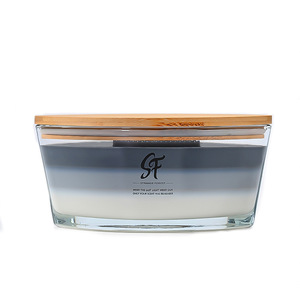 <b>Large</b> Boat Shaped Scented <b>Candle</b> Soy Wax Glass <b>Candle</b> With Lid Romantic Home Decor Souvenir Ornament - Product Image 1