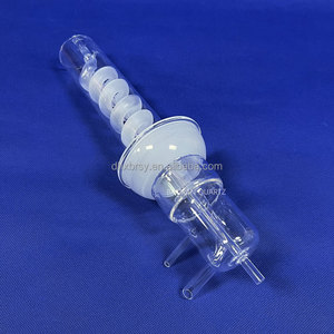 Vanne de contrôle en PTFE à trois voies en forme de T filetée, en quartz fondu, pour analyse de micro-réactions de <span class=keywords><strong>catalyse</strong></span> gazeuse en laboratoire, SiO2 haute pureté - Product Image 5