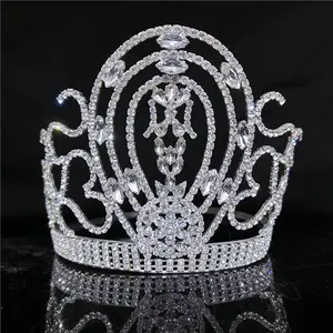 Оптовая продажа, Корона Мисс Вселенная и Тиара на заказ, серебряный пояс, большая корона для конкурса красоты