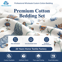 Cloudland, certifié ISO9001, certifié GOTS, draps de lit 100% coton, ensembles de housses de couette, ensemble de literie de luxe, taie d'oreiller, Queen, 3 pièces