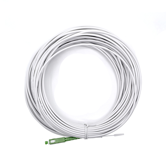 Lenew G657A2 Armored SC/APC Through Wall Drop Fiber Optic Patch Cord for FTTH and 5G Networks